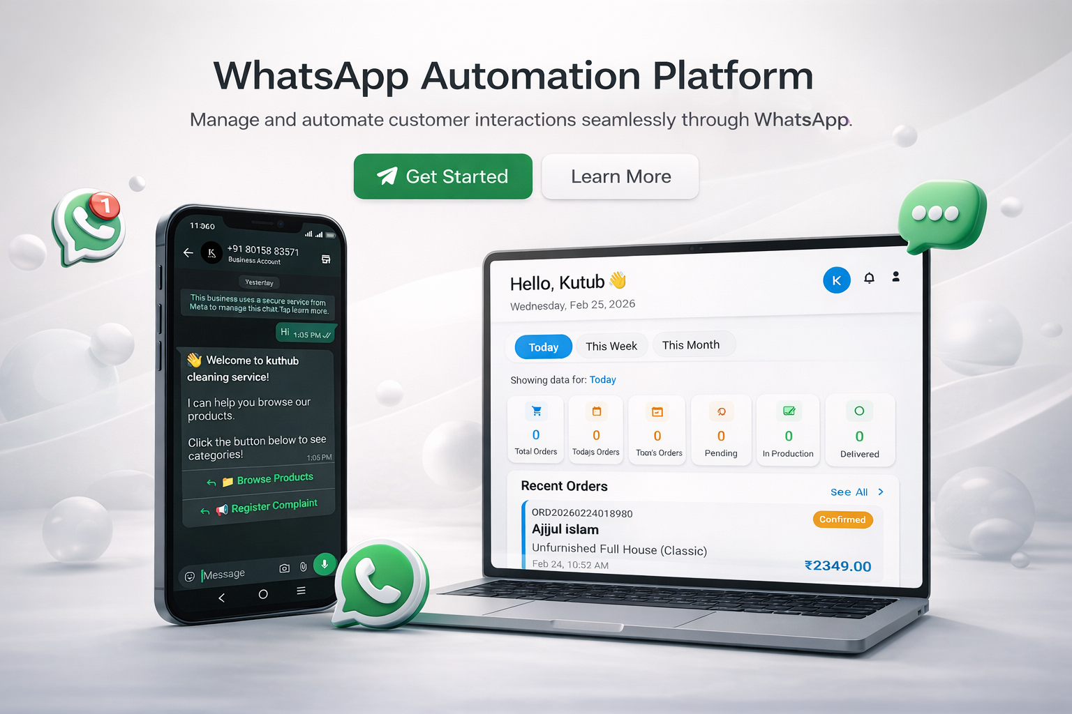 WhatsApp Business Dashboard